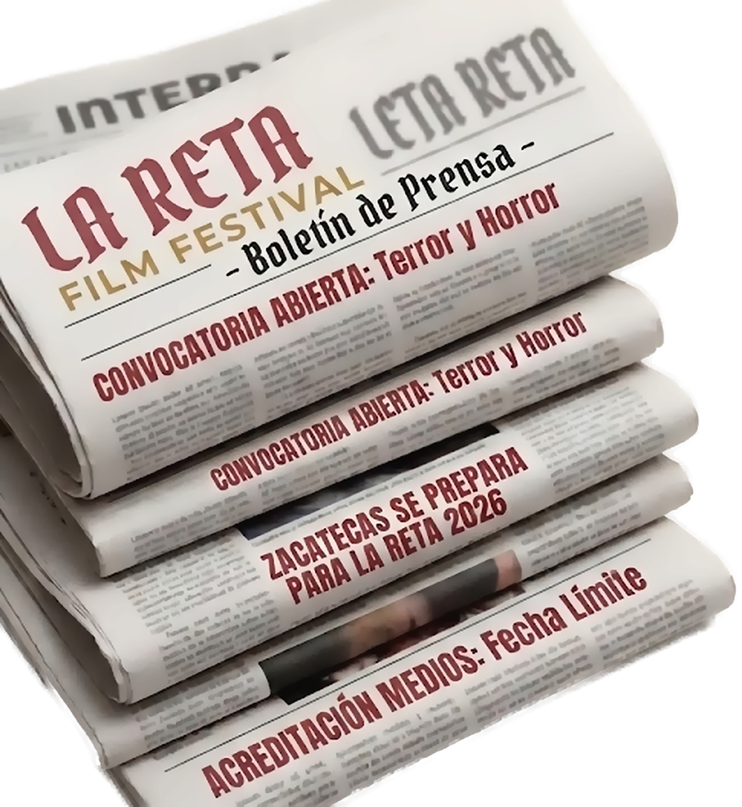 Boletines de prensa y notas informativas impresas de La Reta Film Festival