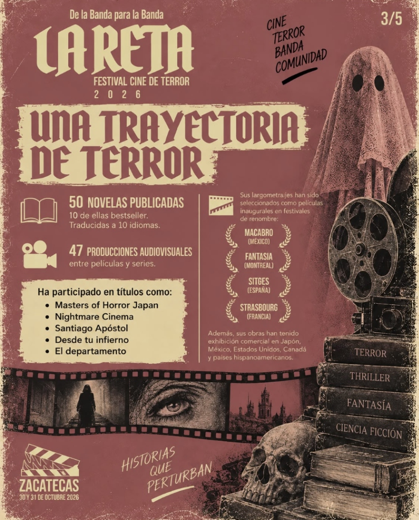 Trayectoria Literaria y Fílmica · 50 Novelas, 47 Producciones y Festivales Internacionales